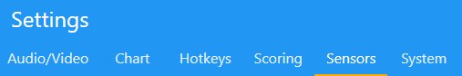 Sensor Settings